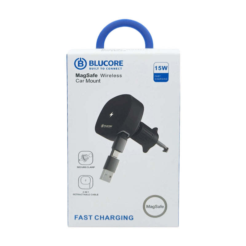 Blucore MagSafe Wireless Car Charger Holder 15W - Wholesale Box of 50