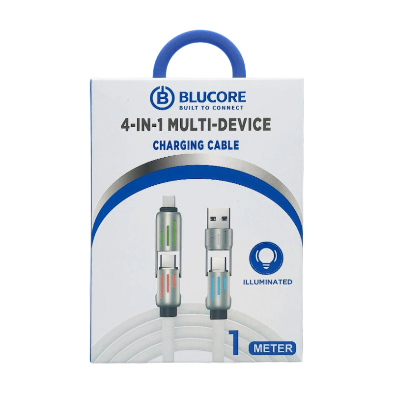 Blucore 4-in-1 Multi Function Charging Cable - Wholesale Box of 50