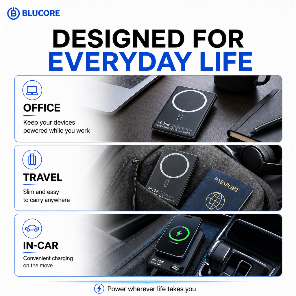 Blucore MagSafe Wireless Power Bank 5000mAh - Wholesale Box of 50 Units